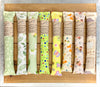 calming hand sewn cat toys in green and brown flannel patterns filled with Valerian Root powder from Shady Cat Social Club